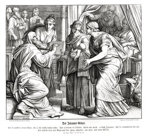 Nacimiento de Juan, Evangelio de Lucas de Julius Schnorr von Carolsfeld
