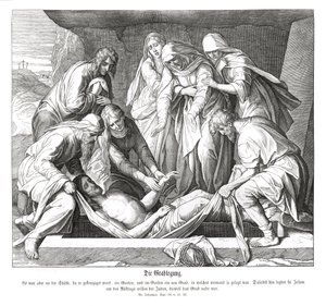 Entierro de Jesús, Evangelio de Juan de Julius Schnorr von Carolsfeld