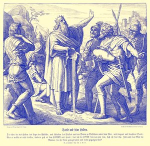 David y los tres hombres valientes, 2 Samuel de Julius Schnorr von Carolsfeld