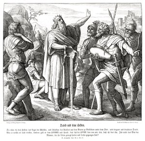 David y los tres hombres valientes, 2 Samuel de Julius Schnorr von Carolsfeld