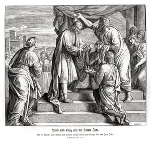 David se convierte en rey de Judá, 2 Samuel de Julius Schnorr von Carolsfeld