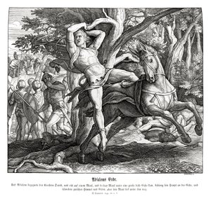 La muerte de Absalón, 2 Samuel de Julius Schnorr von Carolsfeld