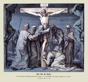 Muerte de Jesús en la cruz, Evangelio de Juan de Julius Schnorr von Carolsfeld