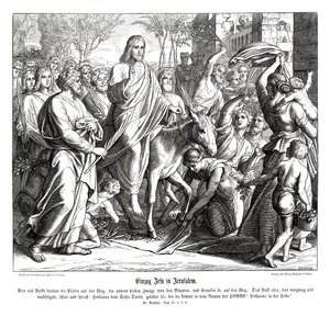Entrada de Jesús en Jerusalén, Evangelio de Mateo de Julius Schnorr von Carolsfeld