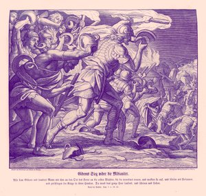 La victoria de Gedeón contra los madianitas, Jueces de Julius Schnorr von Carolsfeld