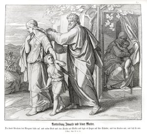 Agar e Ismael son enviados, Génesis de Julius Schnorr von Carolsfeld