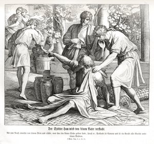Cam ve la desnudez de su padre, Génesis de Julius Schnorr von Carolsfeld