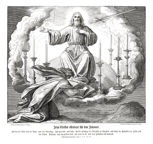 Jesucristo se revela a Juan, Apocalipsis de Julius Schnorr von Carolsfeld