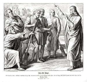 Jesús y Natanael, Evangelio de Juan de Julius Schnorr von Carolsfeld
