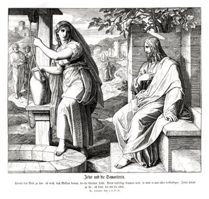 Jesús y la mujer samaritana, Evangelio de Juan de Julius Schnorr von Carolsfeld