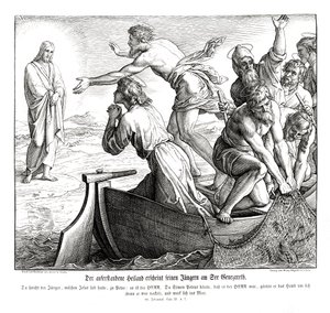 Jesús aparece a sus discípulos, Evangelio de Juan de Julius Schnorr von Carolsfeld