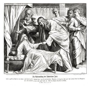 Jesús despierta a la niña, Evangelio de Marcos