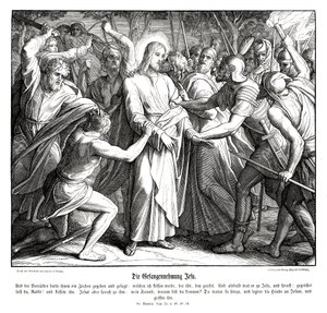 La traición de Jesús, Evangelio de Mateo de Julius Schnorr von Carolsfeld