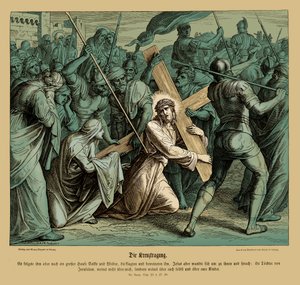 Jesús cargando la cruz, Evangelio de Lucas de Julius Schnorr von Carolsfeld