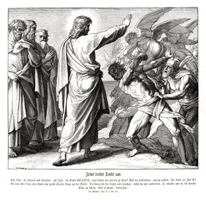Jesús expulsa a los demonios, Evangelio de Mateo