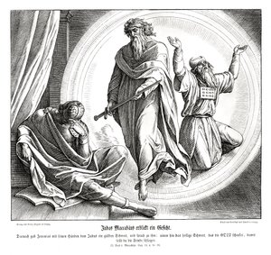 Judas el Macabeo recibe una espada de oro de Julius Schnorr von Carolsfeld