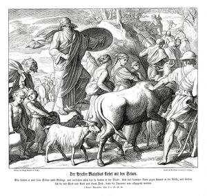 Matatías y sus hijos huyen de la ciudad de Julius Schnorr von Carolsfeld