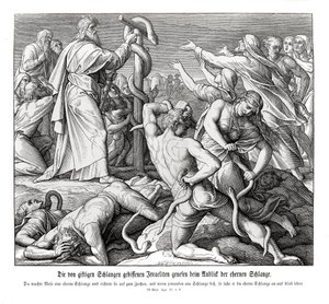 Moisés y la serpiente de bronce, Números de Julius Schnorr von Carolsfeld