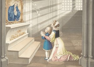 Madre e hija en oración, ca. 1811-17