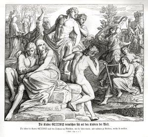 Multiplicación del hombre, Génesis de Julius Schnorr von Carolsfeld
