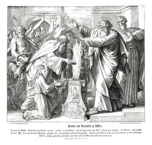 Pablo y Bernabé en Listra, Hechos de los Apóstoles de Julius Schnorr von Carolsfeld