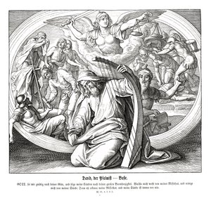 Salmos - arrepentimiento de Julius Schnorr von Carolsfeld