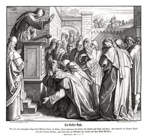 Arrepentimiento del pueblo, Nehemías de Julius Schnorr von Carolsfeld