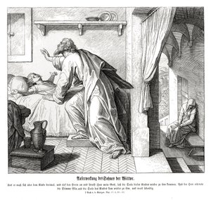 Resurrección del hijo de la viuda de Julius Schnorr von Carolsfeld