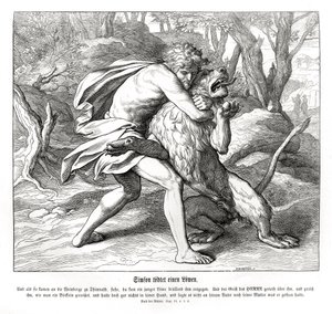Sansón mata a un león, Jueces