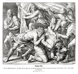 La caída de Sansón, Jueces de Julius Schnorr von Carolsfeld