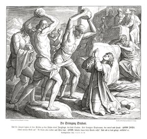 Lapidación de Esteban, Hechos de los Apóstoles de Julius Schnorr von Carolsfeld