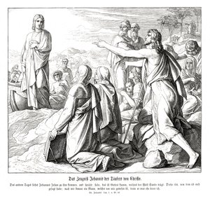 Testimonio de Juan el Bautista, Evangelio de Juan de Julius Schnorr von Carolsfeld