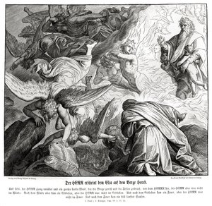 El Señor aparece a Elías en el Monte Horeb de Julius Schnorr von Carolsfeld