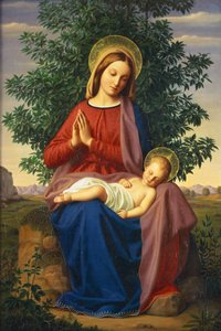 La Madonna y el Niño, 1855 de Julius Schnorr von Carolsfeld