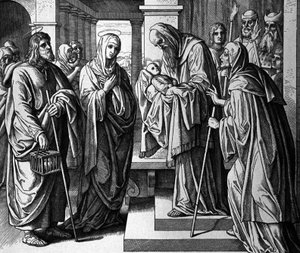 Presentación del Niño Jesús en el Templo de Julius Schnorr von Carolsfeld