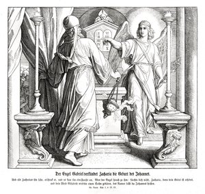 El ángel Gabriel aparece a Zacarías, Evangelio de Lucas