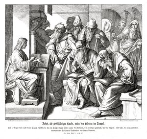 El niño Jesús en el templo, Evangelio de Lucas