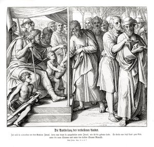La división de la tierra prometida, Josué de Julius Schnorr von Carolsfeld