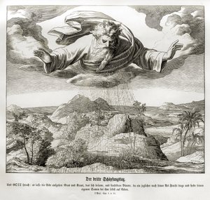 Tercer día de la creación, Génesis de Julius Schnorr von Carolsfeld