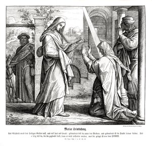Visitación de María, Evangelio de Lucas de Julius Schnorr von Carolsfeld