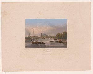 Vista de Haarlem Haarlem visto desde Noorder-Sparen (título sobre el objeto)