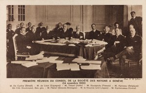 Reunión del Consejo de la Liga de las Naciones en Ginebra