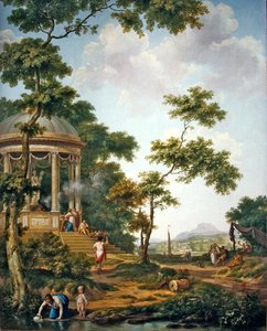 Paisaje arcádico con un templo de Jurriaan Andriessen