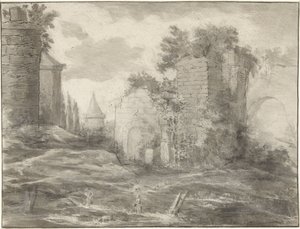 paisaje con ruinas de Jurriaan Cootwijck