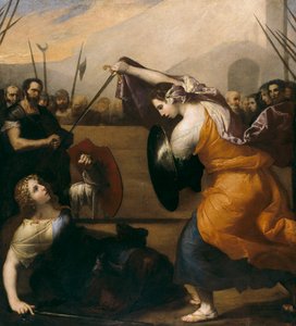 Duelo de mujeres - Pintura de José de Ribera (1591-1652) - 1636 - Museo del Prado, Madrid de Jusepe de Ribera