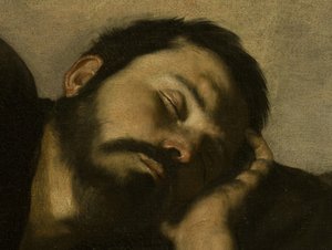 El sueño de Jacob, detalle del rostro de Jusepe de Ribera