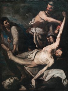 El martirio de San Bartolomé - Pintura de José de Ribera, llamado lo Spagnoletto (1591-1652) - 1644 - Óleo sobre lienzo - 202x153 - Museu Nacional d