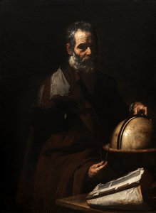 Filósofo con un globo terráqueo (¿Anaxágoras?) de Jusepe de Ribera