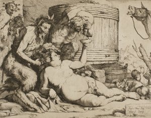Silenus en la cuba de vino de Jusepe de Ribera
