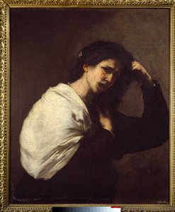 Mujer arrancándose el cabello de Jusepe de Ribera
